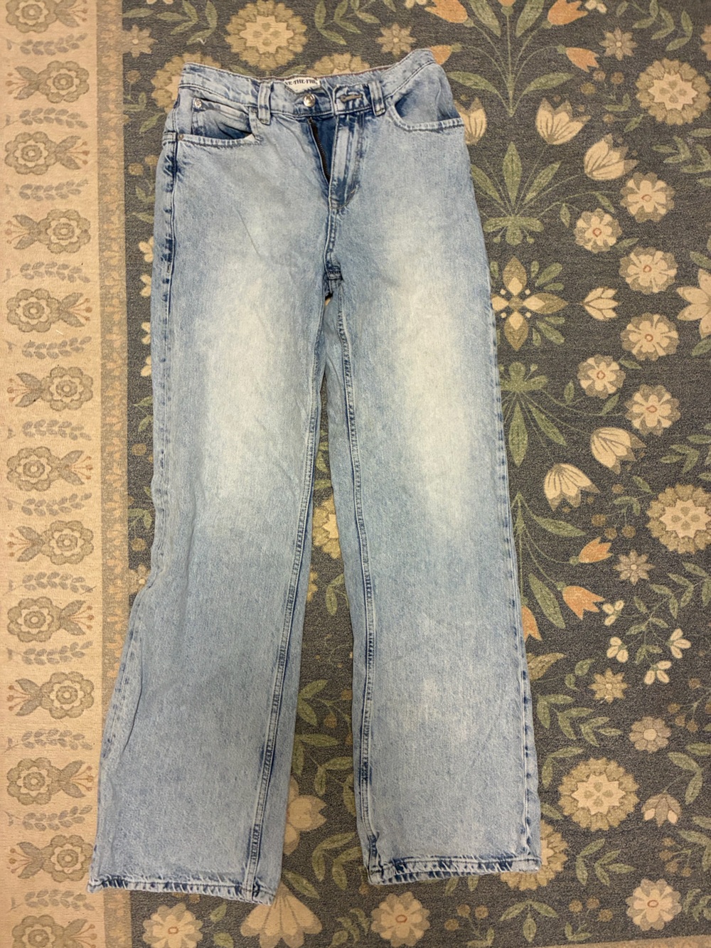 Free People Light Blue Women's Straight-Leg Jeans
